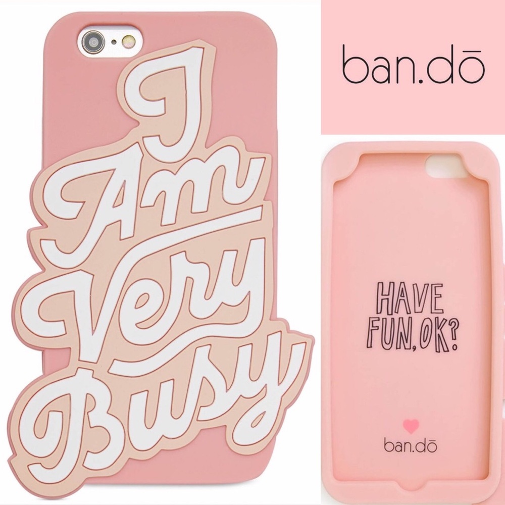 3/$20 🎁 FREE GIFT Ban.do 6/6S Busy Silicone pink